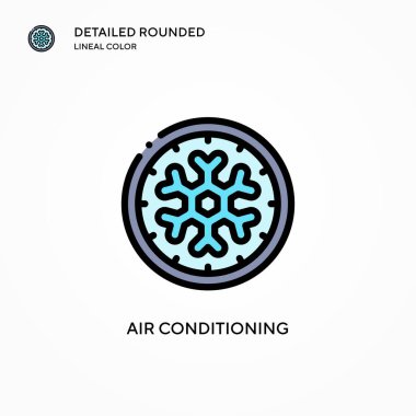 Havalandırma vektör simgesi. Modern vektör illüstrasyon kavramları. Düzenlemesi ve kişiselleştirmesi kolay.