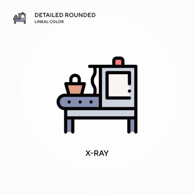 Röntgen vektör simgesi. Modern vektör illüstrasyon kavramları. Düzenlemesi ve kişiselleştirmesi kolay.