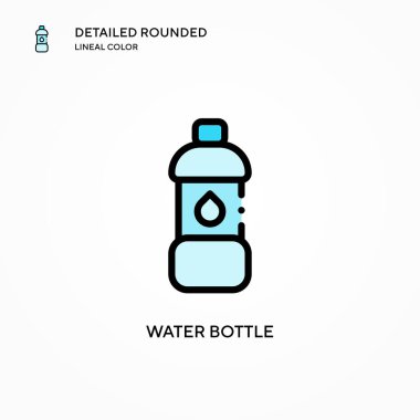 Su şişesi vektör simgesi. Modern vektör illüstrasyon kavramları. Düzenlemesi ve kişiselleştirmesi kolay.
