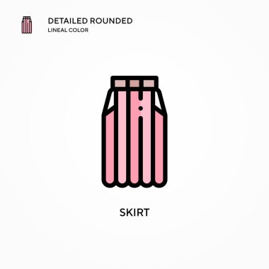 Etek vektör simgesi. Modern vektör illüstrasyon kavramları. Düzenlemesi ve kişiselleştirmesi kolay.