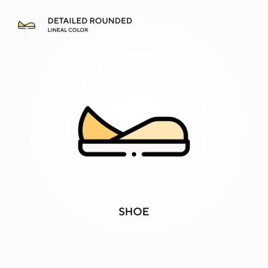 Ayakkabı vektör simgesi. Modern vektör illüstrasyon kavramları. Düzenlemesi ve kişiselleştirmesi kolay.