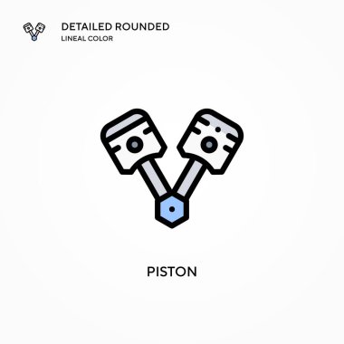 Piston vektör simgesi. Modern vektör illüstrasyon kavramları. Düzenlemesi ve kişiselleştirmesi kolay.