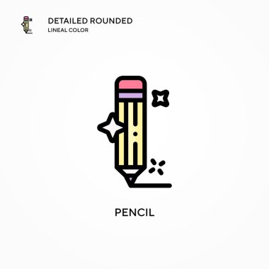 Kalem vektör simgesi. Modern vektör illüstrasyon kavramları. Düzenlemesi ve kişiselleştirmesi kolay.