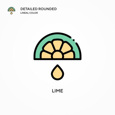 Limon vektör simgesi. Modern vektör illüstrasyon kavramları. Düzenlemesi ve kişiselleştirmesi kolay.