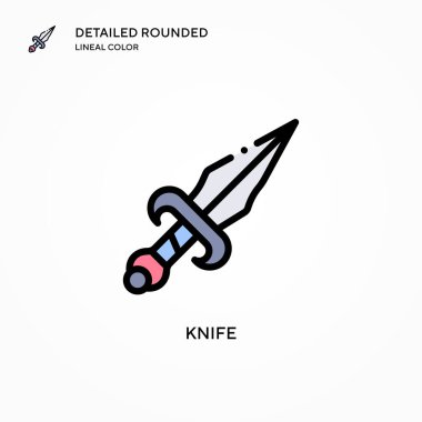Bıçak vektör simgesi. Modern vektör illüstrasyon kavramları. Düzenlemesi ve kişiselleştirmesi kolay.
