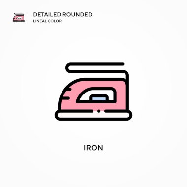 Demir vektör simgesi. Modern vektör illüstrasyon kavramları. Düzenlemesi ve kişiselleştirmesi kolay.