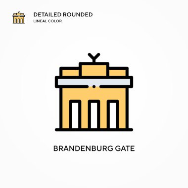 Brandenburg geçit vektör simgesi. Modern vektör illüstrasyon kavramları. Düzenlemesi ve kişiselleştirmesi kolay.