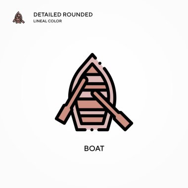 Tekne vektör simgesi. Modern vektör illüstrasyon kavramları. Düzenlemesi ve kişiselleştirmesi kolay.