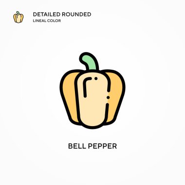 Çan biberi vektör ikonu. Modern vektör illüstrasyon kavramları. Düzenlemesi ve kişiselleştirmesi kolay.