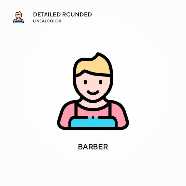 Berber vektör ikonu. Modern vektör illüstrasyon kavramları. Düzenlemesi ve kişiselleştirmesi kolay.