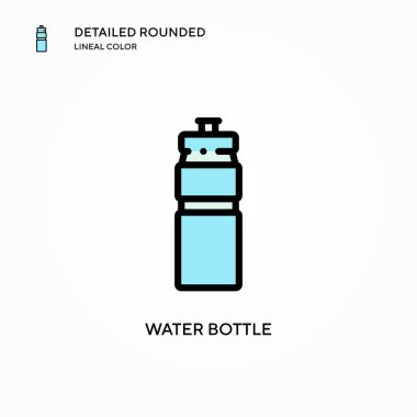 Su şişesi vektör simgesi. Modern vektör illüstrasyon kavramları. Düzenlemesi ve kişiselleştirmesi kolay.