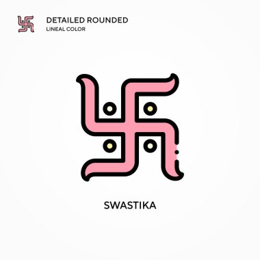 Gamalı haç vektör simgesi. Modern vektör illüstrasyon kavramları. Düzenlemesi ve kişiselleştirmesi kolay.