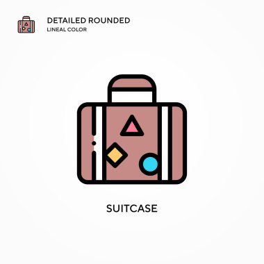 Çanta vektör simgesi. Modern vektör illüstrasyon kavramları. Düzenlemesi ve kişiselleştirmesi kolay.