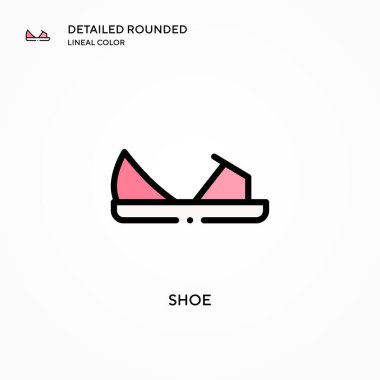 Ayakkabı vektör simgesi. Modern vektör illüstrasyon kavramları. Düzenlemesi ve kişiselleştirmesi kolay.