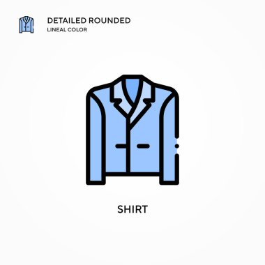 Gömlek vektör simgesi. Modern vektör illüstrasyon kavramları. Düzenlemesi ve kişiselleştirmesi kolay.