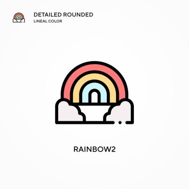 Gökkuşağı 2 vektör simgesi. Modern vektör illüstrasyon kavramları. Düzenlemesi ve kişiselleştirmesi kolay.