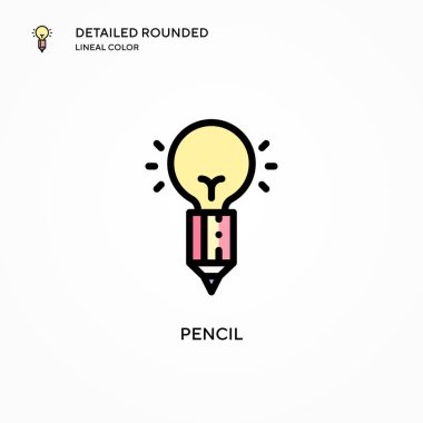 Kalem vektör simgesi. Modern vektör illüstrasyon kavramları. Düzenlemesi ve kişiselleştirmesi kolay.