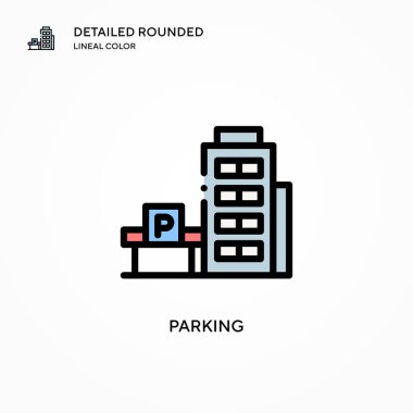 Park vektörü simgesi. Modern vektör illüstrasyon kavramları. Düzenlemesi ve kişiselleştirmesi kolay.