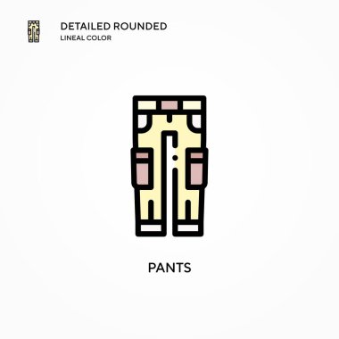 Pantolon vektör simgesi. Modern vektör illüstrasyon kavramları. Düzenlemesi ve kişiselleştirmesi kolay.
