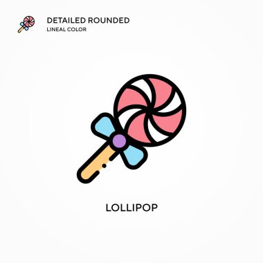 Lolipop vektör simgesi. Modern vektör illüstrasyon kavramları. Düzenlemesi ve kişiselleştirmesi kolay.