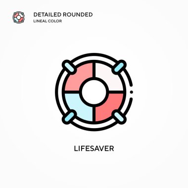 Lifesaver vektör simgesi. Modern vektör illüstrasyon kavramları. Düzenlemesi ve kişiselleştirmesi kolay.