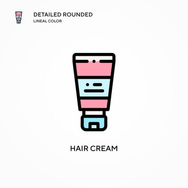 Saç kremi ikonu. Modern vektör illüstrasyon kavramları. Düzenlemesi ve kişiselleştirmesi kolay.