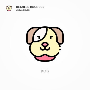 Köpek vektör simgesi. Modern vektör illüstrasyon kavramları. Düzenlemesi ve kişiselleştirmesi kolay.