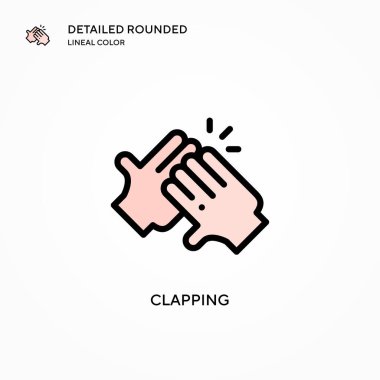 Vektör simgesi alkışlanıyor. Modern vektör illüstrasyon kavramları. Düzenlemesi ve kişiselleştirmesi kolay.