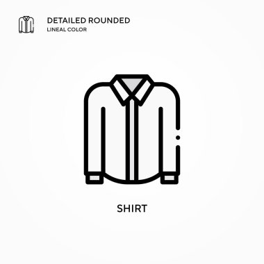 Gömlek vektör simgesi. Modern vektör illüstrasyon kavramları. Düzenlemesi ve kişiselleştirmesi kolay.