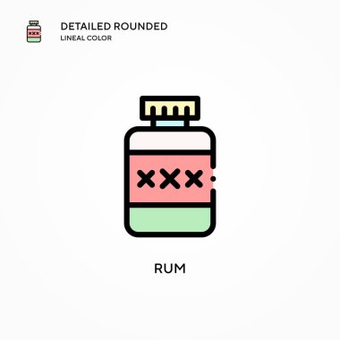 Rom vektör simgesi. Modern vektör illüstrasyon kavramları. Düzenlemesi ve kişiselleştirmesi kolay.