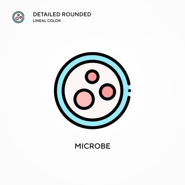 Mikrop vektör simgesi. Modern vektör illüstrasyon kavramları. Düzenlemesi ve kişiselleştirmesi kolay.