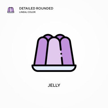 Jöle vektör simgesi. Modern vektör illüstrasyon kavramları. Düzenlemesi ve kişiselleştirmesi kolay.