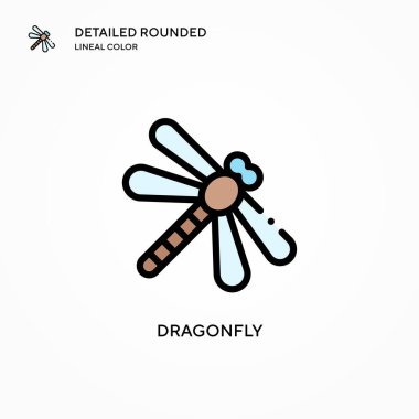 Yusufçuk vektör simgesi. Modern vektör illüstrasyon kavramları. Düzenlemesi ve kişiselleştirmesi kolay.