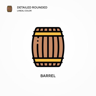 Namlu vektör ikonu. Modern vektör illüstrasyon kavramları. Düzenlemesi ve kişiselleştirmesi kolay.