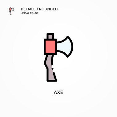 Axe vektör simgesi. Modern vektör illüstrasyon kavramları. Düzenlemesi ve kişiselleştirmesi kolay.