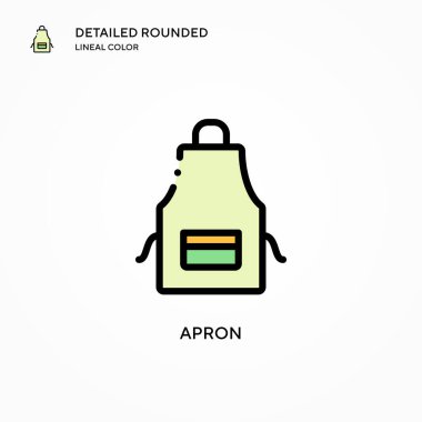 Önlük vektör simgesi. Modern vektör illüstrasyon kavramları. Düzenlemesi ve kişiselleştirmesi kolay.