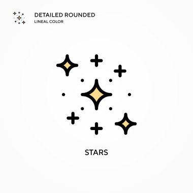 Yıldız vektör simgesi. Modern vektör illüstrasyon kavramları. Düzenlemesi ve kişiselleştirmesi kolay.