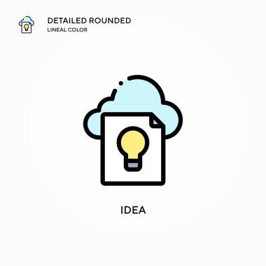 Fikir vektör simgesi. Modern vektör illüstrasyon kavramları. Düzenlemesi ve kişiselleştirmesi kolay.