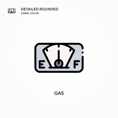 Gaz vektör simgesi. Modern vektör illüstrasyon kavramları. Düzenlemesi ve kişiselleştirmesi kolay.