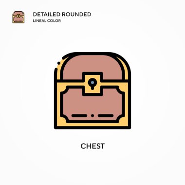 Göğüs vektör simgesi. Modern vektör illüstrasyon kavramları. Düzenlemesi ve kişiselleştirmesi kolay.
