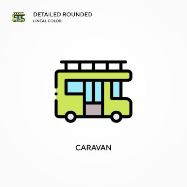 Kervan vektör simgesi. Modern vektör illüstrasyon kavramları. Düzenlemesi ve kişiselleştirmesi kolay.