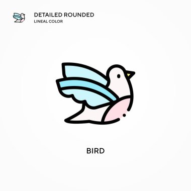 Kuş vektör simgesi. Modern vektör illüstrasyon kavramları. Düzenlemesi ve kişiselleştirmesi kolay.