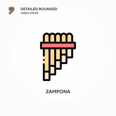 Zampona vektör simgesi. Modern vektör illüstrasyon kavramları. Düzenlemesi ve kişiselleştirmesi kolay.