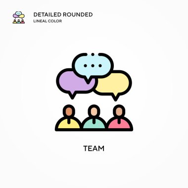 Takım vektör ikonu. Modern vektör illüstrasyon kavramları. Düzenlemesi ve kişiselleştirmesi kolay.