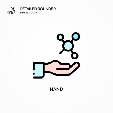 El vektör simgesi. Modern vektör illüstrasyon kavramları. Düzenlemesi ve kişiselleştirmesi kolay.