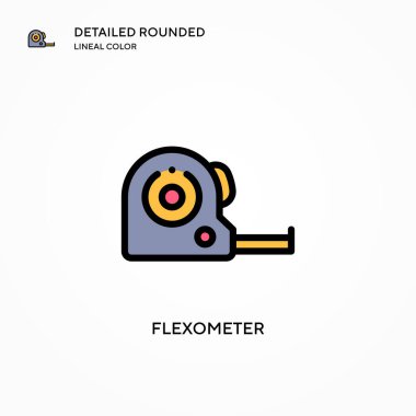 Flexometer vector icon. Modern vector illustration concepts. Easy to edit and customize. clipart