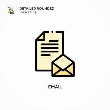 E- posta vektör simgesi. Modern vektör illüstrasyon kavramları. Düzenlemesi ve kişiselleştirmesi kolay.