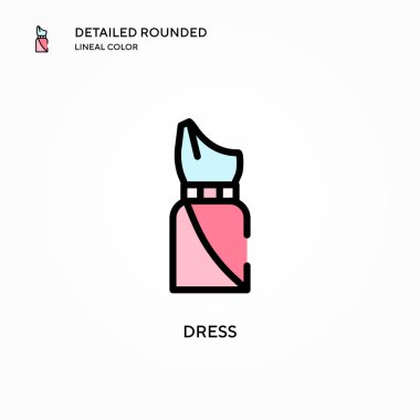 Vektör simgesini giyin. Modern vektör illüstrasyon kavramları. Düzenlemesi ve kişiselleştirmesi kolay.