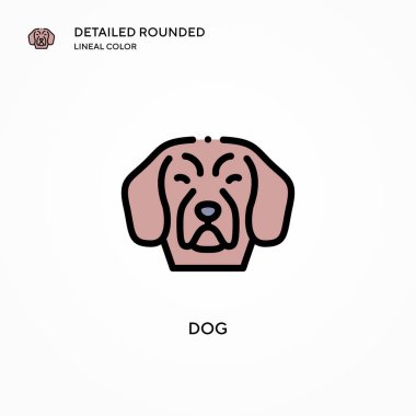 Köpek vektör simgesi. Modern vektör illüstrasyon kavramları. Düzenlemesi ve kişiselleştirmesi kolay.