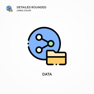 Veri vektör simgesi. Modern vektör illüstrasyon kavramları. Düzenlemesi ve kişiselleştirmesi kolay.